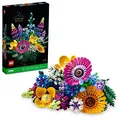 Produktbild: LEGO Icons Wildflower Bouquet 10313 Set - Künstliche Blumen mit Mohnblumen und Lavendel, Erwachsenenkollektion, einzigartige Wohnkultur, botanisches Stück für Frau, Frühlingsblumen
