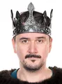 Produktbild: Fantasy Fürstenkrone silber - Krone aus biegsamem Kunststoff mit elastischem