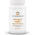 Produktbild: Vitaworld Omega-3 vegan | 120 Kapseln | 625 mg Algenöl und 250 mg DHA pro Kapsel | nachhaltige Mikroalgen | vegan