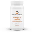 Produktbild: vitaworld Omega-3 Vegan Algenöl 625 mg, Gewonnen aus der Mikroalge Schizochytrium sp., 250 mg DHA pro Kapsel, 120 Kapseln
