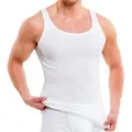 Produktbild: HERMKO Unterhemd 3000 (Pack, 5er) 100 % Bio Baumwolle Tank Top Basic Feinripp hergestellt in EU weiß D 11 = EU 5XL