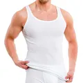 Produktbild: HERMKO 3000 5er Pack Herren Tank Top Classic Unterhemd - gekämmte Feinripp Bio-Baumwolle (glatt), Größe:D 11 = EU 5XL, Farbe:weiß
