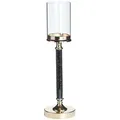 Produktbild: Klassischer Kerzenständer Für Besonderes Flair Kerze Kerzen Deko Dekoration Gold Schwarz Elegant Glas