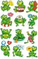 Produktbild: HERMA 5601 Lustige Tiere Sticker für Kinder, Frösche (36 Aufkleber, Papier, matt