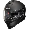 Produktbild: Nexo Integralhelm Basic III Motorradhelm Helm Motorrad Mopedhelm, herausnehmbares Komfortpolster, mehrfache Be-, Entlüftung, Nasen-, Kinnwindabweiser, klares Visier, Ratschenverschluss,