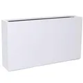 Produktbild: VIVANNO Pflanzkübel Raumteiler Slim Fiberglas Weiß Matt - Wetterfest und Langlebig 50x90x20 cm