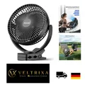 Produktbild: Koonie USB Clip Ventilator 10000mAh, 20cm Tragbar Wiederaufladbar, Schwarz | 4