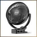 Produktbild: Tragbarer USB Ventilator 10000 mAh 20cm 4 Geschwindigkeiten 360° Drehung für