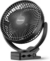 Produktbild: USB Clip Ventilator 20cm, 10000mAh, 4 Geschwindigkeiten, 360° Drehung, Tragbar