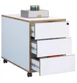 Produktbild: VCM Rollcontainer | Beistellcontainer mit DREI Schubladen | Maße ca. H. 50 x B. 39 x T. 70 cm | Bürocontainer abschließbar - Salia