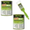 Produktbild: Petec 2x Karo-Dicht Karosseriedichtmasse Pinseldose 1L + Pinsel