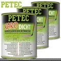 Produktbild: Petec 3x 1000ml Karo Dicht Karosseriedichtmasse streichbar Auto Caravan Boot PKW