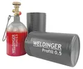 Produktbild: WELDINGER Gas Aluminium Propanflasche Profill 0.5 0,425 kg rot Handwerkerflasche, befüllbare Kleinflasche für Propan/Butan, Aluminiumzylinder