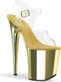 Produktbild: FLAMINGO-808 Damen Sandale von Pleaser, Transparent Gold , EU 39, US 9