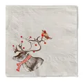 Produktbild: Mank GmbH Tissue Servietten 33x33 cm Premium Einweg Serviette saugstark perfekt für Weihnachtsfeiern & Adventsfeiern Weihnachtsservietten 100 Stück Knut