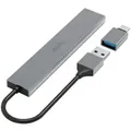 Produktbild: Hama USB-3.2-Hub mit USB-C Adapter »Ultra Slim«, 4 Ports