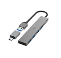 Produktbild: Hama USB-Hub, 4 Ports, USB 3.2 Gen1, 5 Gbit/s, Ultra Slim, inkl. Adapter