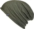 Produktbild: Enter the Complex® Leichte Merino Mütze, Einlagig Gestrickte Slouch Beanie, 100% Merino Wolle, Damen und Herren, Olive