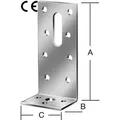 Produktbild: Winkelverbinder VORMANN AUGUST ungleichschenklig, sendzimirverzinkt Breite: 40.00 mm|Länge Schenkel A: 90.00 mm|Länge Schenkel B: 35.00 mm
