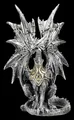 Produktbild: Drachenfigur-Silberner Wächter mit Keltischem Brustpanzer-Gothic Dragon21,5
