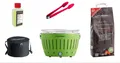Produktbild: LotusGrill Holzkohlegrill LotusGrill Starter-Set Classic 5 tlg. Grill Limettengrün USB-Anschluß