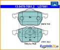 Produktbild: Bremsbelagsatz, Scheibenbremse ATE Ceramic ATE 13.0470-7081.2