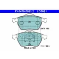 Produktbild: ATE Bremsbeläge 13.0470-7081.2 Bremsklötze für VW New Beetle 9C1 1C1