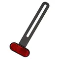 Produktbild: Simda Pro Universal Motorrad Kennzeichen Rückstrahler mit Halter E - Geprüft Kennzeichenhalter Zubehör Reflektor (Mini Rückstrahler mit Halter)