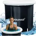 Produktbild: KRUMAD Eistonne 320L – Faltbare Eisbadewanne mit Abdeckung & Ablassventil