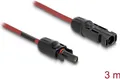 Produktbild: Delock DL4 Solar Kabel 6 mm Stecker zu Buchse 3 m rot