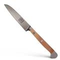 Produktbild: GÜDE Solingen - Gemüsemesser geschmiedet, 9 cm, Birnenholz, ALPHA BIRNE, Doppelkropf, Handmade Germany