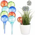 Produktbild: 2er-Set Gießfrei-Bewässerungs-Kugeln aus Glas, je 4 Stk., Ø 6 cm, bunt