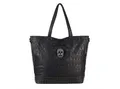 Produktbild: ITALYSHOP24 Schultertasche Damen XXL Totenkopf Shopper Tasche, Skull Optik, als Handtasche & Umhängetasche tragbar
