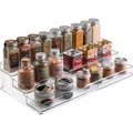 Produktbild: mDesign Gewürzregal Gewürzständer Organizer ausziehbar 3 Ebenen transparent