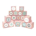 Produktbild: DIY Adventskalender zum Befüllen, 24 Faltschachteln rosa Ziffern pastell Box