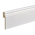 Produktbild: Kosche | Fliesenabdeckleiste | Hamburger Profil | MDF Foliert | 16 x 100 x 2500 mm | Weiß | Sockelleiste | Fußleiste | Hochwertig | Robust | 2.5 Meter