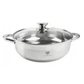 Produktbild: Großer Kochtopf 7,6L Ø32cm mit Glasdeckel – Edelstahl Topf Induktion & Gas geeignet, 5-Schicht-Boden, spülmaschinenfest, Karl Hausmann