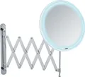 Produktbild: WENKO Teleskop Kosmetik Wand Spiegel Schminken Make UP mit LED Beleuchtung Bad