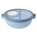 Produktbild: Mepal - Bento-Lunchbowl Vita - Brotdose mit Fächern - Extra Fach mit Deckel, Dressing-Deckel & Tablett - Bentobox - Salatbox to-go - Nordic blue