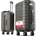 Produktbild: Travely Premium Handgepäck Koffer 55x40x20cm - passend für Ryanair, Lufthansa, Eurowings und co. I 36L Handgepäck Koffer mit sanften Rollen und praktischem TSA Schloss, Reisekoffer