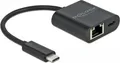 Produktbild: Delock Netzwerkadapter - USB-C 3.2 Gen 1 - Gigabit Ethernet x 1 + USB-C (nur Spannungsversorgung)