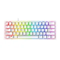 Produktbild: Razer Huntsman Mini (Red Switch) - Kompakte 60% Gaming Tastatur (Lineare Optische Switches, Doubleshot PBT-Tastenkappen, Abnehmbares USB-C Kabel) QWERTY US-Layout | Mercury Weiß