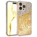 Produktbild: EAZY CASE - Glitzer Hülle - kompatibel mit iPhone 16 Pro Max Handyhülle für Apple iPhone 16 Pro Max Hülle Silikon leichtes Shiny Cover stoßfestes Phone Case als Fallschutz in Liquid - Gold