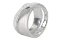 Produktbild: SILBERMOOS Damen Criss-Cross-Ring Diamantiert Design Motiv Breit Sterling Silber 925, Größe:62
