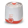 Produktbild: Ariete Joghurtbereiter 0621/1 transparenter Deckel einfache Bedienung Filtereinsatz, 2 Portionsbehälter, je 1000 ml, Joghurtmaker, Filterkorb, Naturjoghurt Fermentiergerät Joghurtmaschine orange