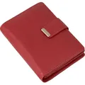 Produktbild: RFID Damen Geldbörse Portemonnaie Geldbeutel Damenbörse echt Leder Rot (509B)
