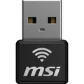 Produktbild: MSI AX1800 Nano WiFi USB-Adapter - Für PC/Laptop, WiFi 6 Dual-Band 2.4G/5G WLAN Empfänger-Adapter für Desktop-PC, Reisegröße, Unterstützt Windows 11,10