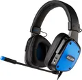 Produktbild: SADES Dpower SA-722 Gaming Headset, schwarz/blau, 3,5 mm Klinke, kabelgebunden, Stereo, Over Ear, PC, PS4 u. 5, Xbox, Nintendo Switch