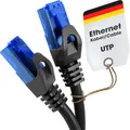 Produktbild: KabelDirekt Netzwerkkabel – Überträgt maximale deutsche Glasfaser-Geschwindigkeit – Netzwerk, Ethernet Kabel, LAN & Patch Kabel – 0,5m – In 0,25-30m – Gigabit-Netz, Router/Modem, RJ45 (schwarz)