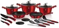 Produktbild: BerlingerHaus Kochtopf-Set Burgundy Metallic Line - 17-teilig, 3 Stück